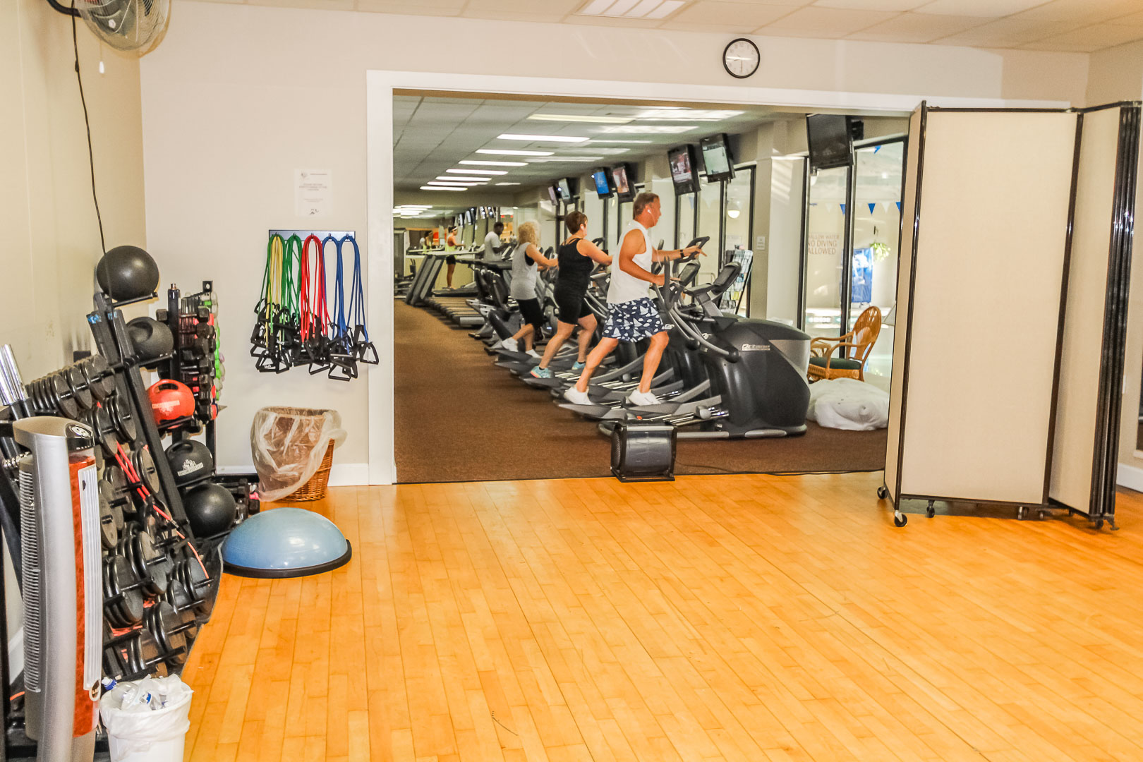 An exercise room at VRI's Players Club Resort in Hilton Head Island, South Carolina.